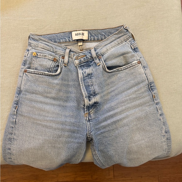 Agolde Riley High Rise Straight Leg Jeans - Picture 2 of 3